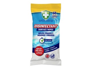 Wet wipes for disinfecting surfaces, Green Shield, 60 pcs.