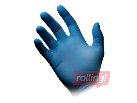 Nitrile gloves, powder-free, AMPri, size S, blue, 100 pcs.