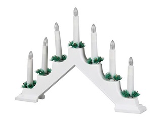 Candlestick, 7 bulbs, 31cm, white