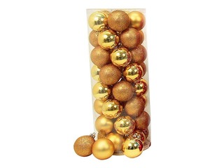 Christmas bulbs, ø6 cm, 40 pcs., gold color