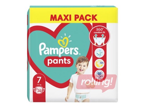 Mähkmed Pampers Maxi Pack 7 (17 + kg) püksmähkmed, 32 tk