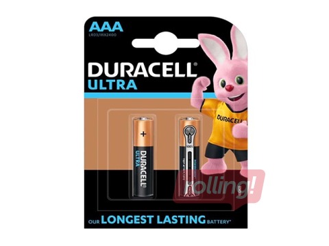 Patareid Duracell Ultra, AAA, 1.5V, 2 tk.