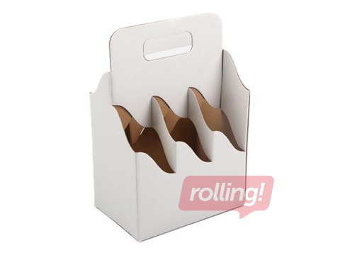 Cardboard box for 6 bottles 0.33L, white