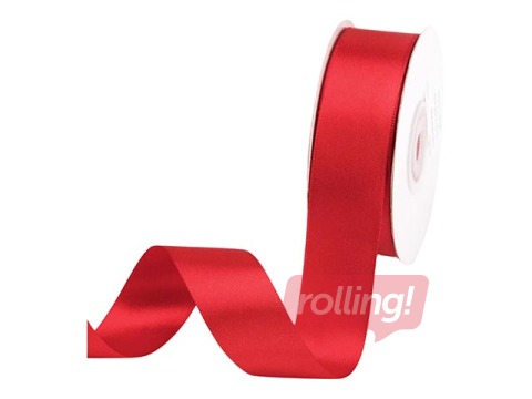 Pakkepael 25 mm/ 25 m, satiin, Red