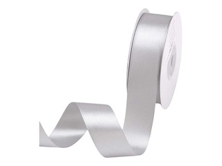 Gift ribbon 25 mm/ 25 m, satin, Grey