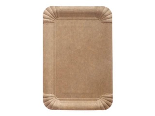 Paper plates, 13x20 cm, 100 pcs., brown