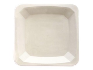 Sugar fiber plates, 21x21 cm, 50 pcs., white