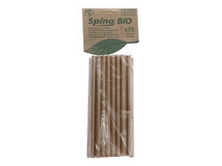 Cocktail straws SPINO, paper, 20.5 cm ø6 mm, 25 pcs., brown