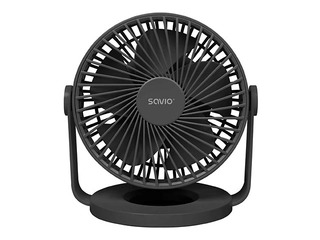 Table fan with accumulator Savio USB Desk Fan AD-01, black