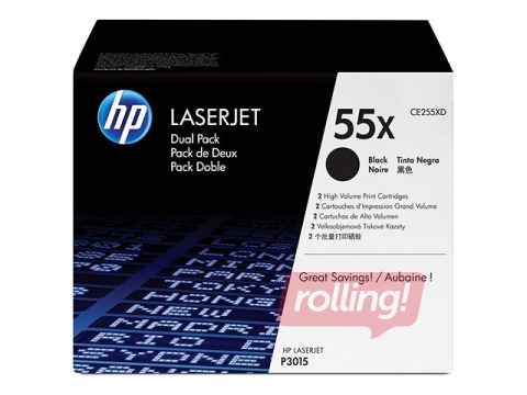 HP LASERJET CE255X must, 2-pakk