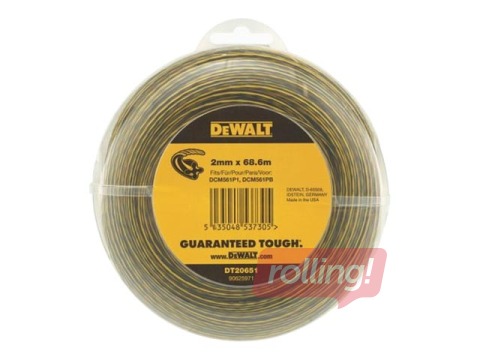 Trimmer replacement line DeWALT, 2mm x 68.6m