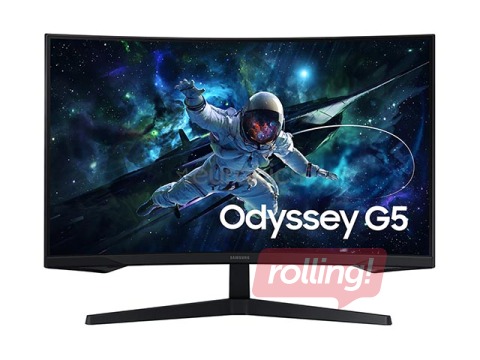 Monitor Samsung Odyssey G5 G55C, 32'', QHD, LED VA, HDMI, DisplayPort, must