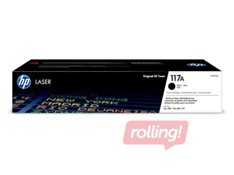 HP 117A Black Original Laser Toner Cartridge (1000 pgs)